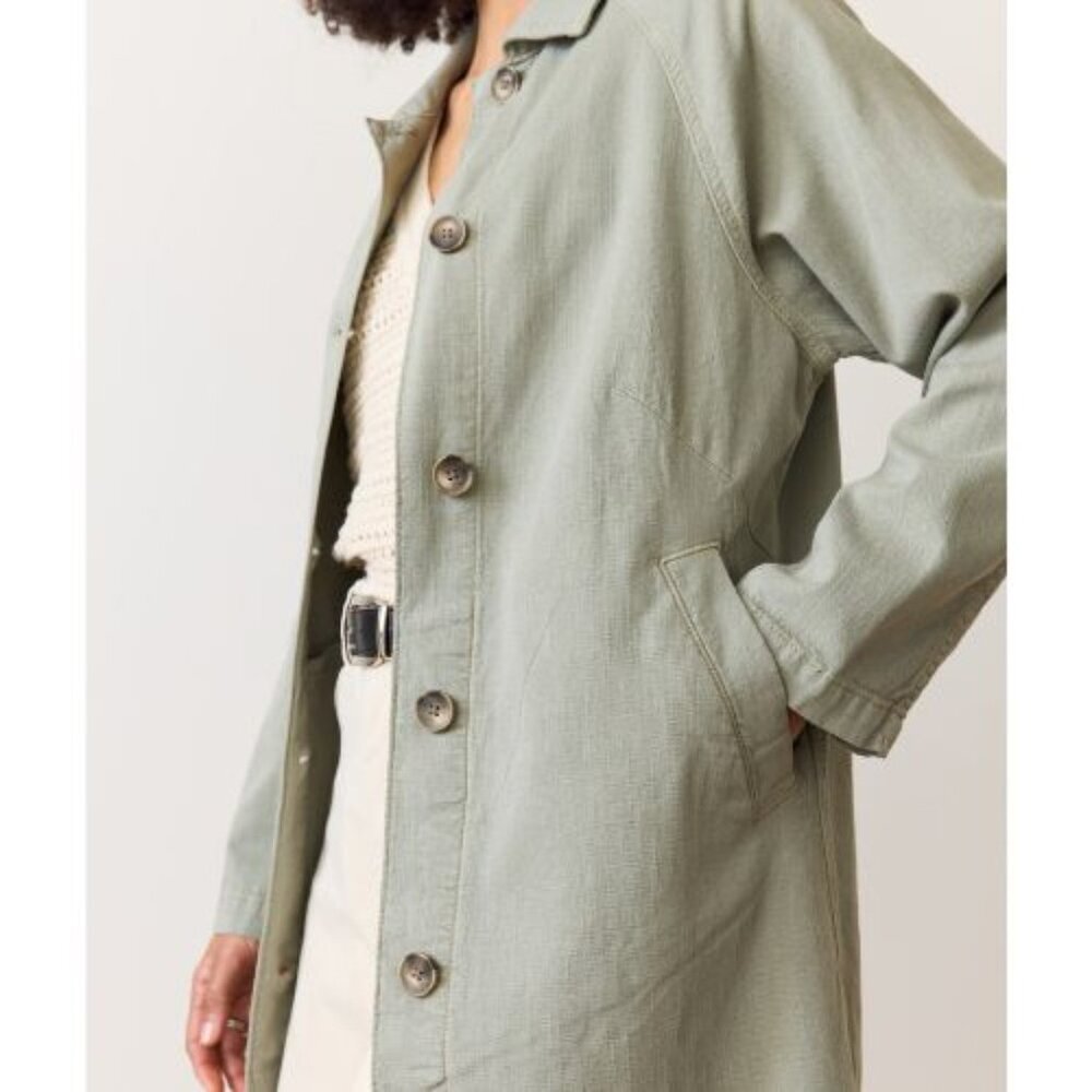 Marine Layer Shadow Kaisa Longline Coat Size Medium 23598 - Picture 3 of 15
